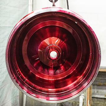 picture of red interior of centrifuge piece