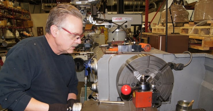 man working on machine