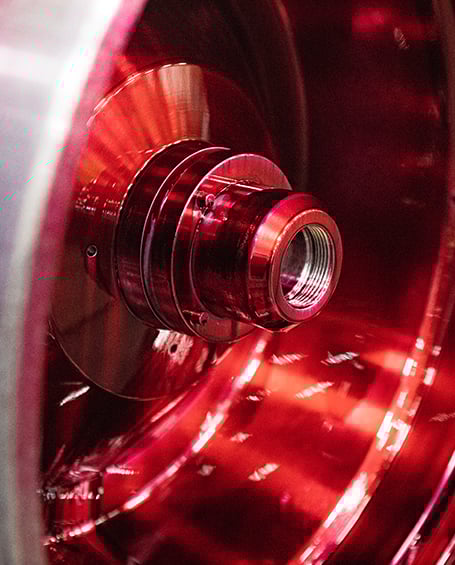 Centrifuge rental bowl being balanced