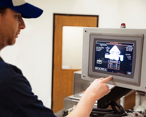 Separators employee working on screen