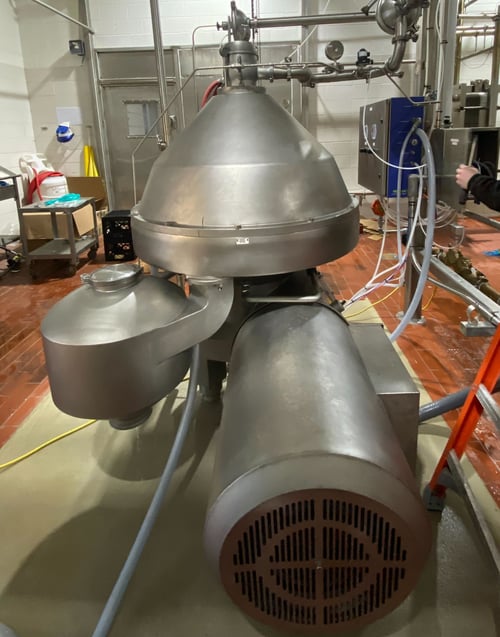 Separators remanufactured centrifuge on plant floor