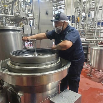 Centrifuge maintenance.